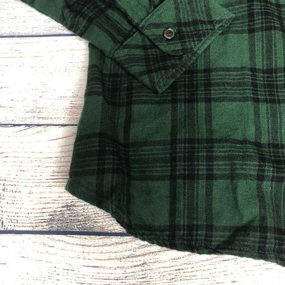 Dip Green Plaid Long Sleeve Shirt Size L - Picture 2 of 5